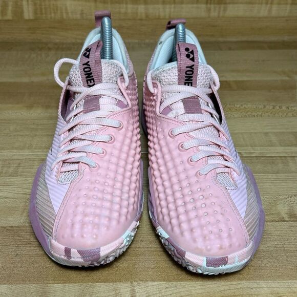 Yonex Women's Tennis Shoes Power Cushion FUSIONREV 4 SHTF4LGC486 Pink Size 8 - Picture 3 of 7